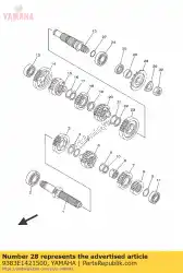 Qui puoi ordinare pignone, trasmissione (14t) da Yamaha , con numero parte 9383E1421500: