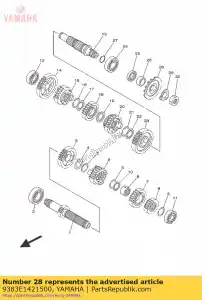yamaha 9383E1421500 pignone, trasmissione (14t) - Il fondo