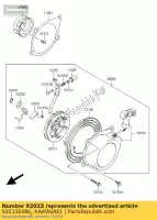 92033S086, Kawasaki, ring-snap ksf400a6f kawasaki kfx klv 50 400 1000 2003 2004 2005 2006, Nuovo