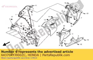 honda 64370KYJ900ZC panel, r. medio * nha35m * (asteroide nha35m negro metalizado) - Lado inferior