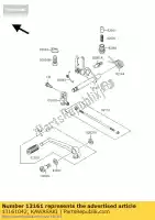 13161042, Kawasaki, conjunto de palanca, engranaje sft kawasaki gpx  r zx turbo e gpz ninja uni trak a zl eliminator zr7 f s gt g zr zephyr d ex400 z550 zx400 zx750 z750 p gpz400a gpz550 gpz600 gpz750 gpz600r gt550 zl600 gpx600r 750 gt750 600 7 7s 550 400 , Nuevo