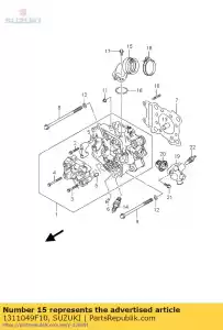 suzuki 1311049F10 tuyau, admission - La partie au fond