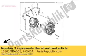 Honda 16101MBA601 carburateur, f - Onderkant