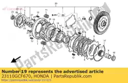 Aquí puede pedir engranaje comp., transmisión primaria de Honda , con el número de pieza 23110GCF670: