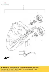 Aquí puede pedir conjunto de faros de Suzuki , con el número de pieza 3510024F51999: