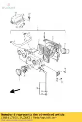 buis, uitlaat 1 van Suzuki, met onderdeel nummer 1388117E00, bestel je hier online: