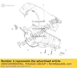 onderste afdekking stuur van Piaggio Group, met onderdeel nummer 1B005469000XN2, bestel je hier online: