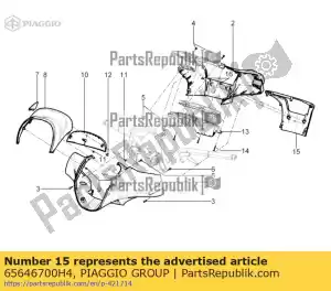 Piaggio Group 65646700H4 cofano anteriore posteriore - Il fondo