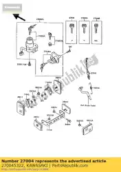 Ici, vous pouvez commander le commutateur-assy kl650-a1 auprès de Kawasaki , avec le numéro de pièce 270045322: