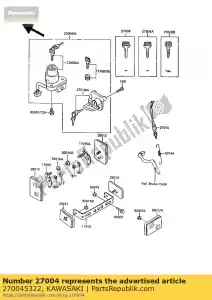 kawasaki 270045322 commutateur-assy kl650-a1 - La partie au fond