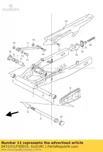 suzuki 6431031F00019 torquelink, traseiro - Lado inferior