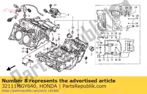 Honda 32111MGY640 wire harn,eng sub - Bottom side