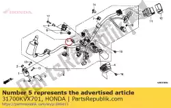 Here you can order the rectifier assy., silicon from Honda, with part number 31700KVX701: