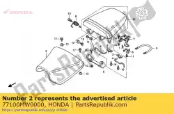 seat assy., enkel van Honda, met onderdeel nummer 77100MW0000, bestel je hier online: