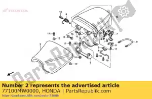Honda 77100MW0000 assy assy., single - Lado inferior