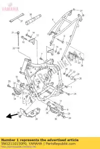 Yamaha 5NG2110150P0 moldura frontal comp. - Lado inferior