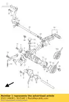 2521144001, Suzuki, vork, versnellingspook suzuki gs  e u fh gsx s l eu f fu h fm hu su gsxr gs450s gsx400es gs450es gsx400s gs450eseusu gs500eu gs500eeu gs500e gs500h gs500 gs500ef 500 400 450 , Nieuw