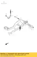 4311033H00, Suzuki, pedal comp, freio suzuki lt z400z quadsport z400 400 , Novo