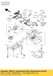 Qui puoi ordinare wire-piombo, batteria (+) da Kawasaki , con numero parte 260111398: