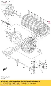 suzuki 2147117G00 stoel, golfring - Onderkant