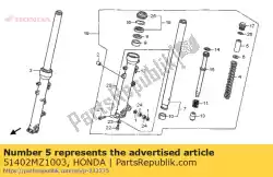 Here you can order the collar, spring from Honda, with part number 51402MZ1003: