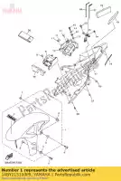 14BY215100P9, Yamaha, voorspatbord assy mdnm6 yamaha  600 1000 2017 2018 2019, Nieuw