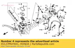 Aquí puede pedir comp. De manguera, fr. Sub freno de Honda , con el número de pieza 45127MGY641: