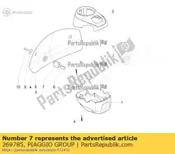 Aquí puede pedir conexión parabrisas inferior de Piaggio Group , con el número de pieza 269785: