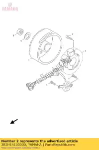 yamaha 3B3H14100000 stator assy - Onderkant