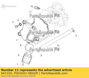 aprilia 641320 spark plug rg4hcx (champion) - Right side