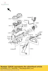 Here you can order the lens,green from Suzuki, with part number K230261171: