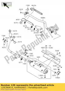 Kawasaki 120CB0814 bout-socket - Onderkant