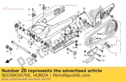 Aqui você pode pedir o parafuso, hex., 8x49 em Honda , com o número da peça 90106KS6700: