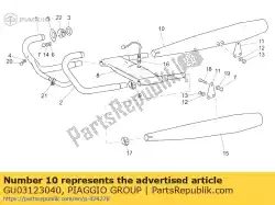 Here you can order the rh silencer from Piaggio Group, with part number GU03123040: