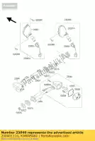 230401110, Kawasaki, lamp-signal,rr kawasaki gtr  a gpz e ninja r er twister b f gpz600 1000gtr gpz600r gpz1100 1000 abs 5 er500 1100 600 500 , New