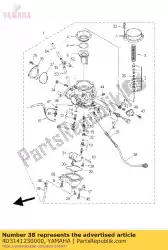 Aqui você pode pedir o parafuso, ajuste de ar em Yamaha , com o número da peça 4D3141230000: