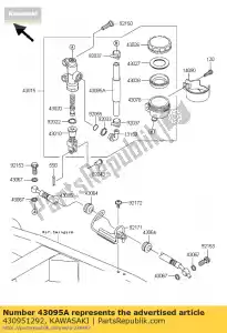 Kawasaki 430951292 hamulec w??a, rr master - Dół