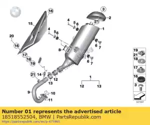 bmw 18518552504 rear muffler - Bottom side