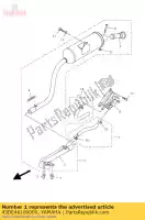 43DE46100000, Yamaha, tuyau d'échappement assy 1 yamaha yfm 90 2009 2010 2011 2012 2013, Nouveau