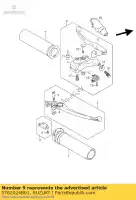 5762024B01, Suzuki, hendel, koppeling suzuki ls vl vz 650 800 1986 1988 1989 1990 1991 1994 1996 1997 1998 1999 2000 2001 2002 2003 2004 2005 2006, Nieuw