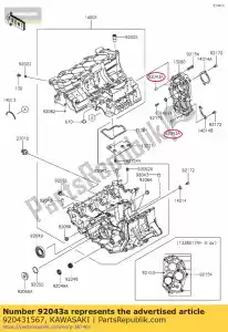 kawasaki 920431567 pin, 8x14 vn250-a3p - Dół