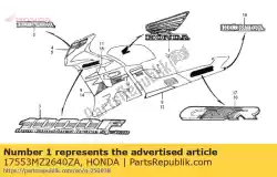 Here you can order the mark, r. Fuel tank (###) *type20*(type20 ) from Honda, with part number 17553MZ2640ZA: