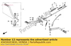 Ici, vous pouvez commander le écrou, réglage de la tige de frein auprès de Honda , avec le numéro de pièce 43459GE3830: