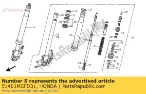 Honda 51401MCFD31 lente, fr. vork - Onderkant