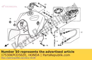 Honda 17530KPCD50ZE conjunto de tanque, * nha49m * - Lado inferior
