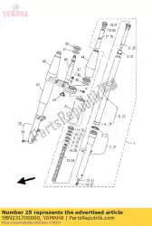 Ici, vous pouvez commander le cylindre, fourche avant auprès de Yamaha , avec le numéro de pièce 5BN231700000: