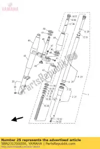 yamaha 5BN231700000 cylindre, fourche avant - La partie au fond