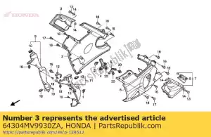 honda 64304MV9930ZA deksel set, r. onderbak (wl) * type15 * (type15) - Onderkant