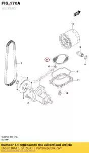 suzuki 1652038A10 strainer,eng oi - Bottom side