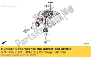 Honda 57101MERD21 borracha, montagem - Lado inferior